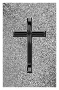DF35T 510 BK SH SL Black Single Cross Shimmer Silver Background